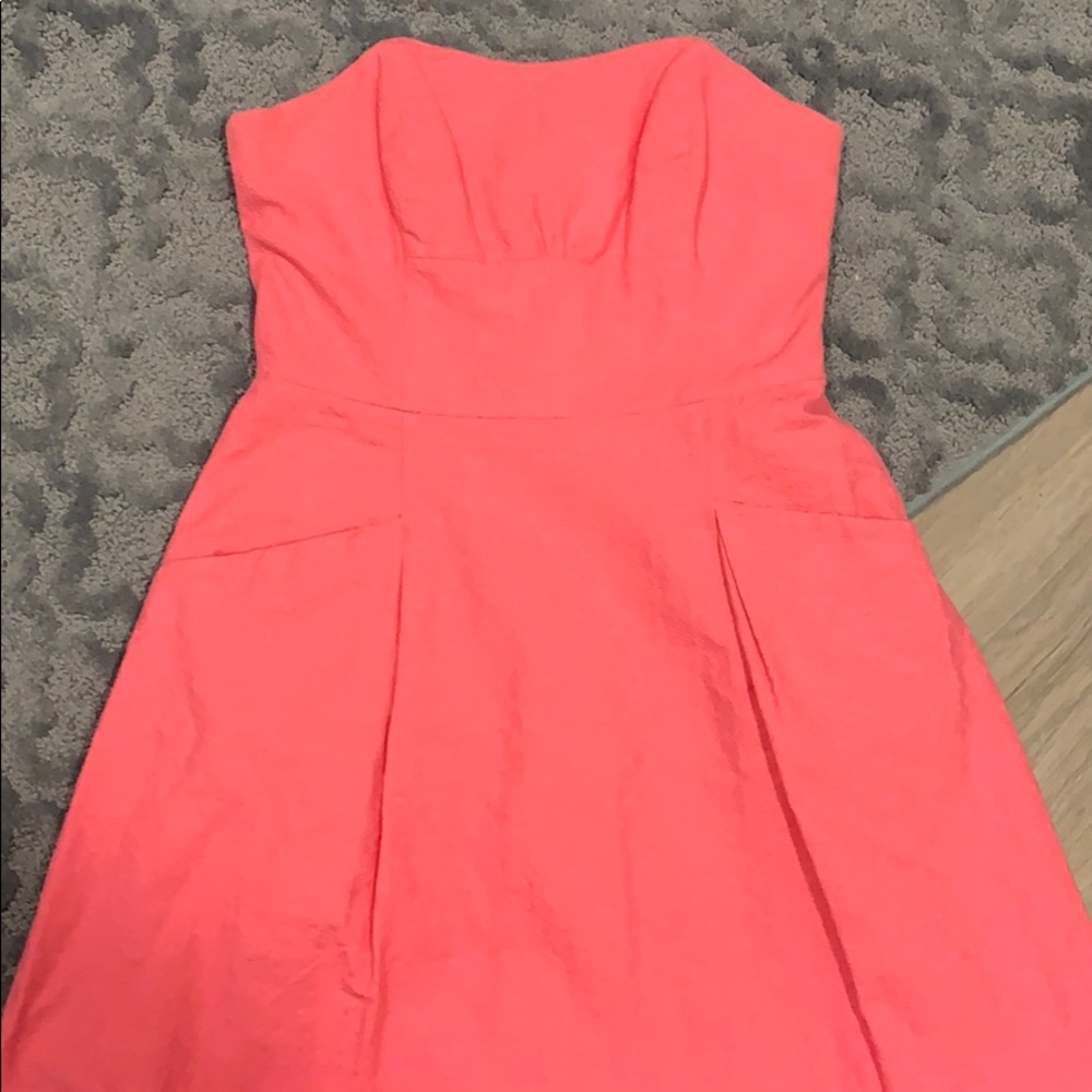 Lilly Pulitzer Strapless Pink Dress with Pockets - Picture 5 of 8
